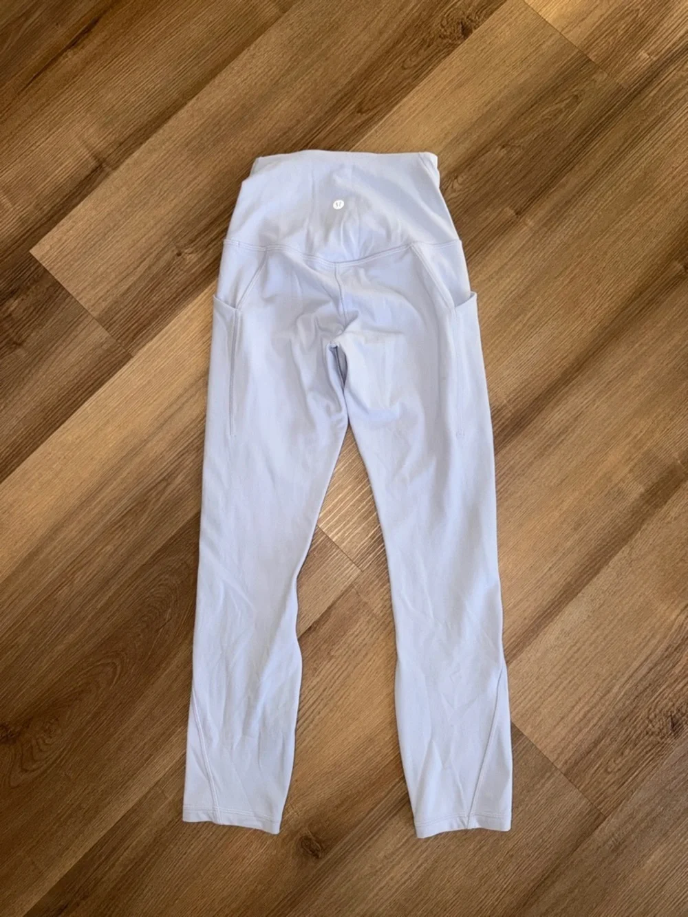 Lululemon Align High-Rise Crop Leggings Capri Pockets Pastel Blue Purple Size 2